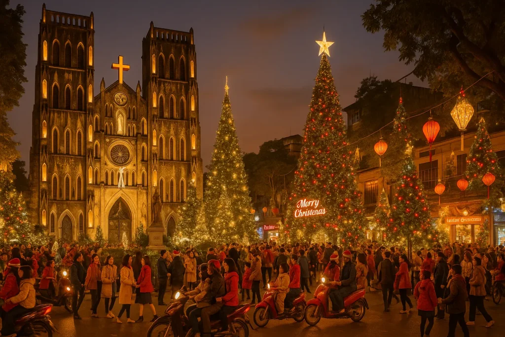 20251204 1809 vietnamese christmas festivities simple compose 01kbmnvfjbevvaah7yf0rj4n5e