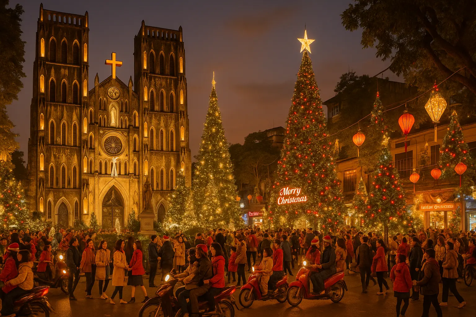 20251204 1809 vietnamese christmas festivities simple compose 01kbmnvfjbevvaah7yf0rj4n5e